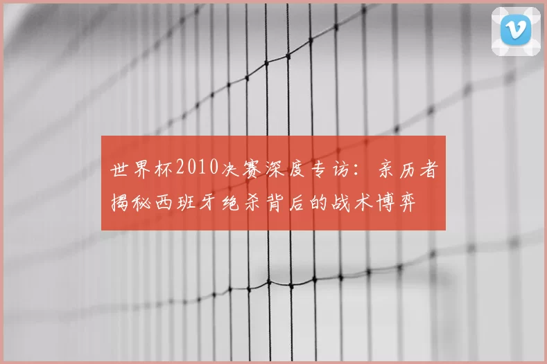 世界杯2010决赛深度专访：亲历者揭秘西班牙绝杀背后的战术博弈