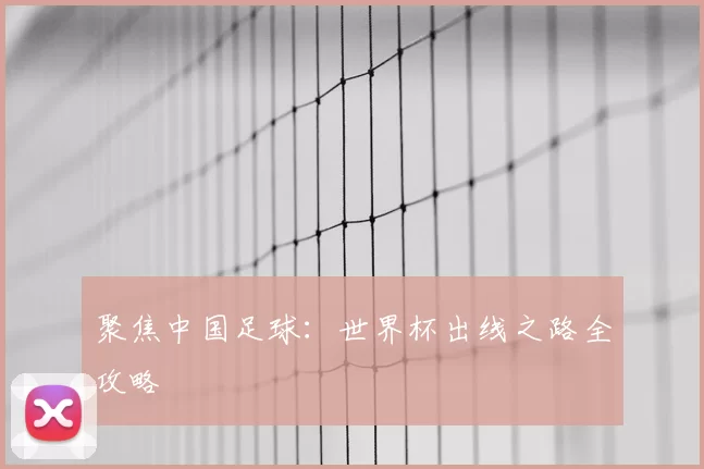 聚焦中国足球：世界杯出线之路全攻略